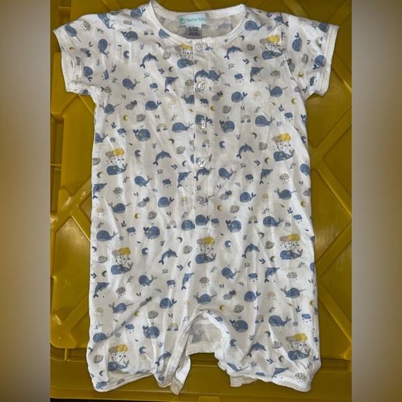 Ocean Friends Baby Bodysuit - White and Blue - Picture 1 of 1